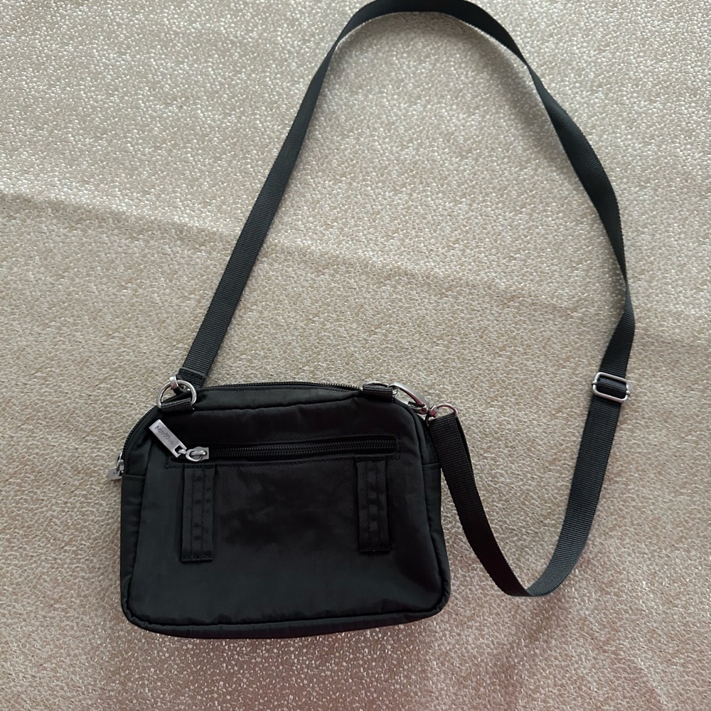 Baggallini Charcoal Triple Zip Crossbody Bag